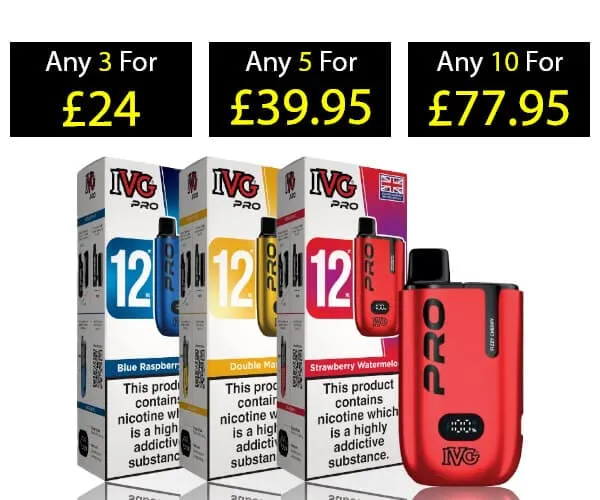 IVG Pro 12 Prefilled Pod Vape Kit 10k Puffs 20mg