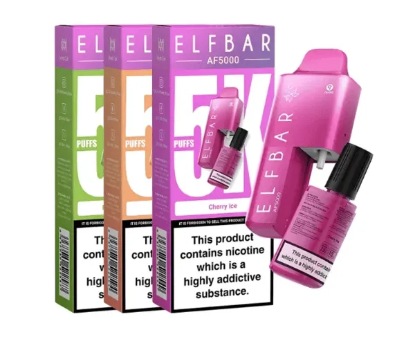 Elf Bar AF5000 V1 Rechargeable Vape Kit – 5000 Puffs of Flavour