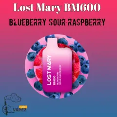 Blueberry Sour Raspberry Lost Mary BM600 Disposable Vape 2% Nicotine
